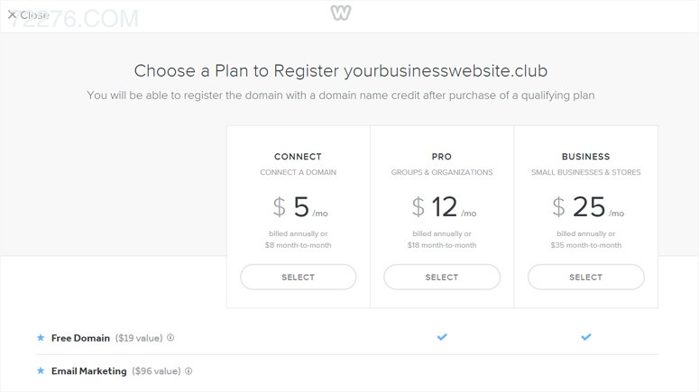 weebly-pricing-for-website