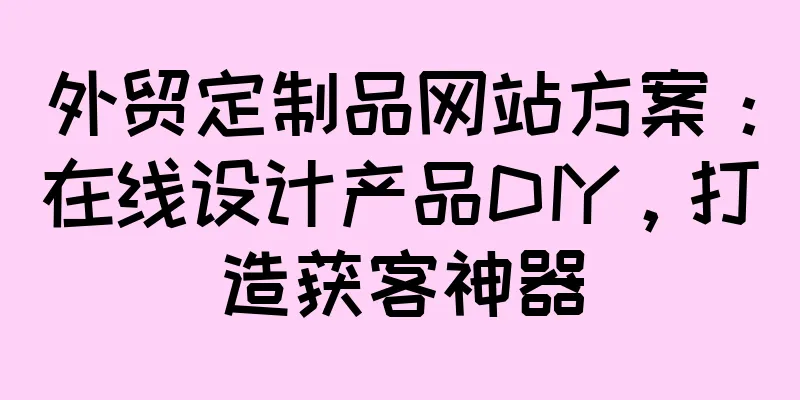 外贸定制品网站方案：在线设计产品DIY，打造获客神器
