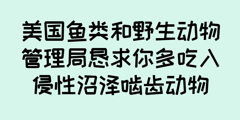 美国鱼类和野生动物管理局恳求你多吃入侵性沼泽啮齿动物