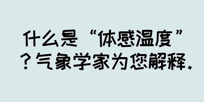 什么是“体感温度”？气象学家为您解释。