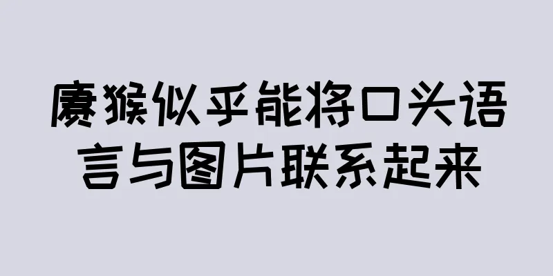 猕猴似乎能将口头语言与图片联系起来