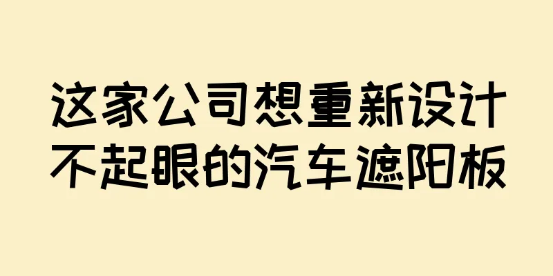 这家公司想重新设计不起眼的汽车遮阳板