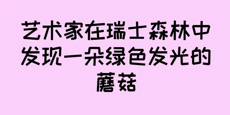 艺术家在瑞士森林中发现一朵绿色发光的蘑菇
