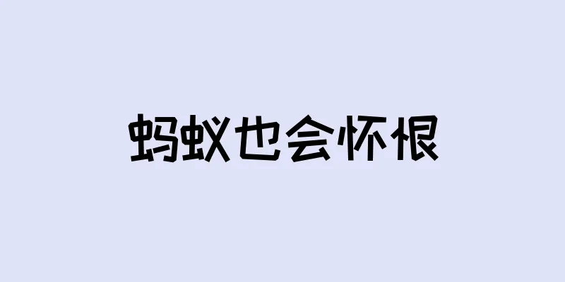 蚂蚁也会怀恨
