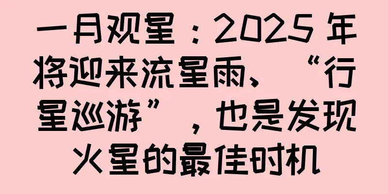 一月观星：2025 年将迎来流星雨、“行星巡游”，也是发现火星的最佳时机