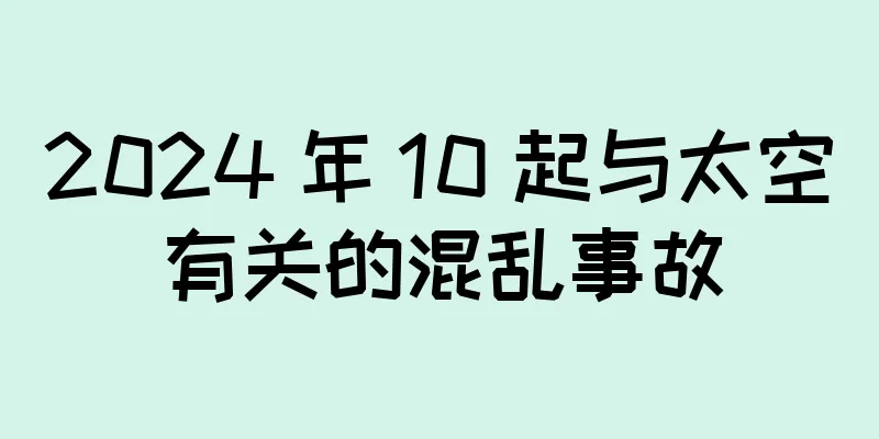2024 年 10 起与太空有关的混乱事故