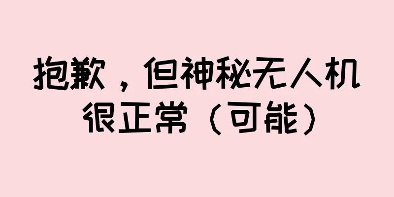 抱歉，但神秘无人机很正常（可能）
