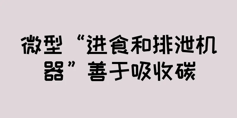 微型“进食和排泄机器”善于吸收碳