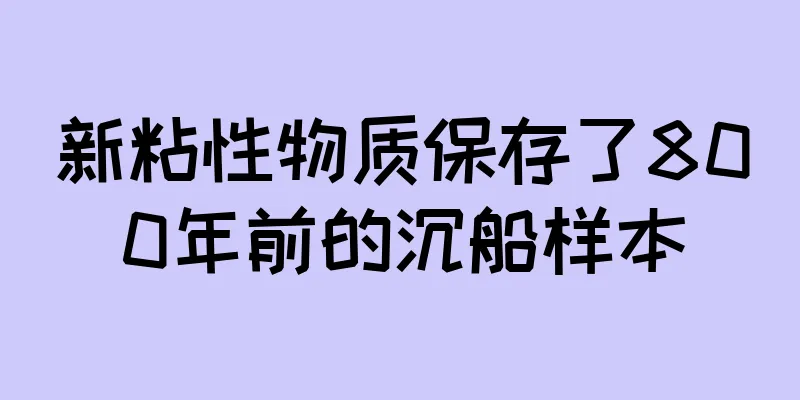 新粘性物质保存了800年前的沉船样本