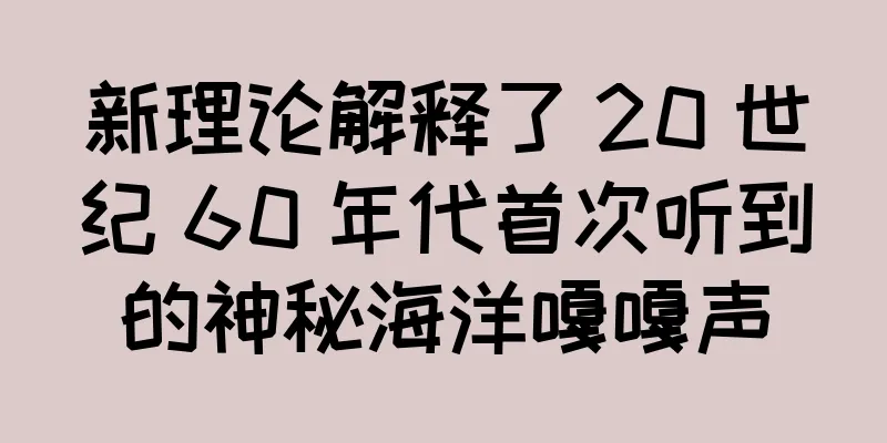 新理论解释了 20 世纪 60 年代首次听到的神秘海洋嘎嘎声
