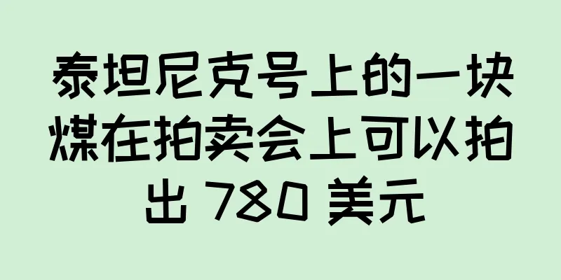 泰坦尼克号上的一块煤在拍卖会上可以拍出 780 美元