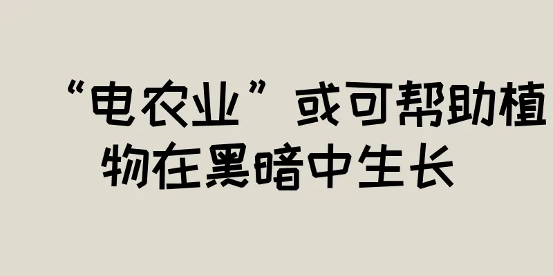 “电农业”或可帮助植物在黑暗中生长