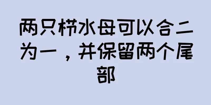 两只栉水母可以合二为一，并保留两个尾部