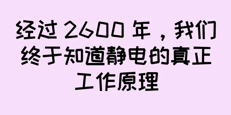 经过 2600 年，我们终于知道静电的真正工作原理