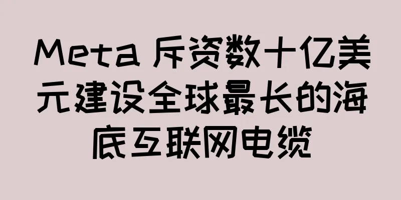 Meta 斥资数十亿美元建设全球最长的海底互联网电缆