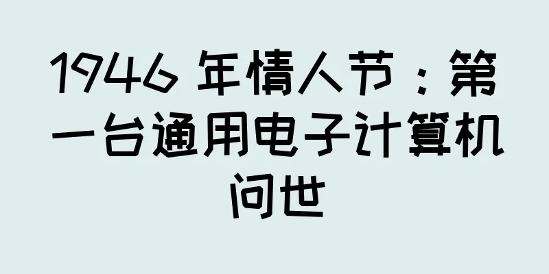 1946 年情人节：第一台通用电子计算机问世