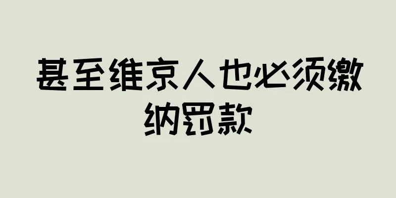 甚至维京人也必须缴纳罚款