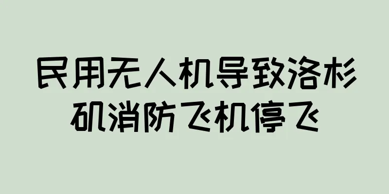 民用无人机导致洛杉矶消防飞机停飞