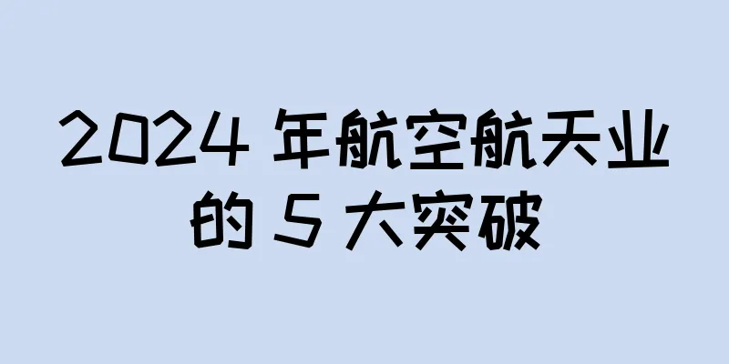 2024 年航空航天业的 5 大突破