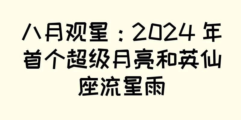 八月观星：2024 年首个超级月亮和英仙座流星雨