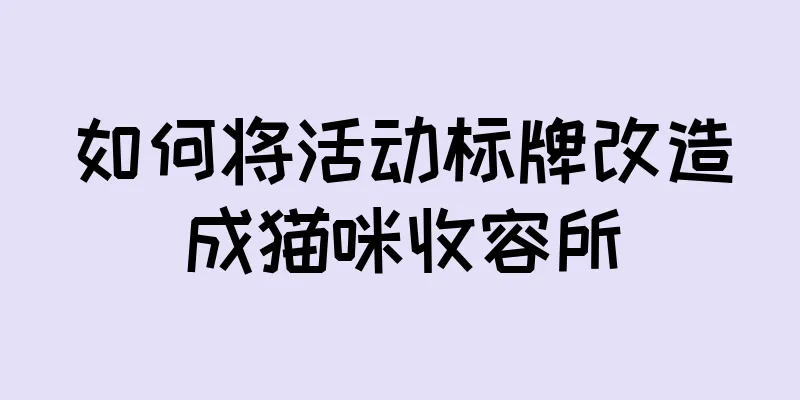如何将活动标牌改造成猫咪收容所
