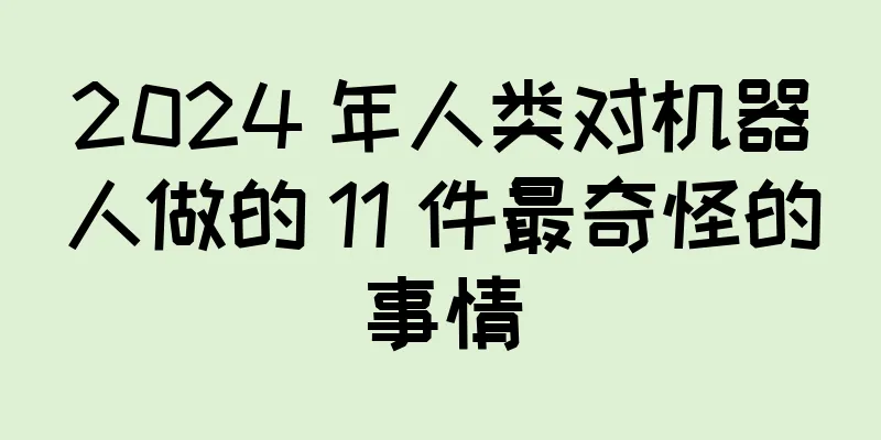 2024 年人类对机器人做的 11 件最奇怪的事情