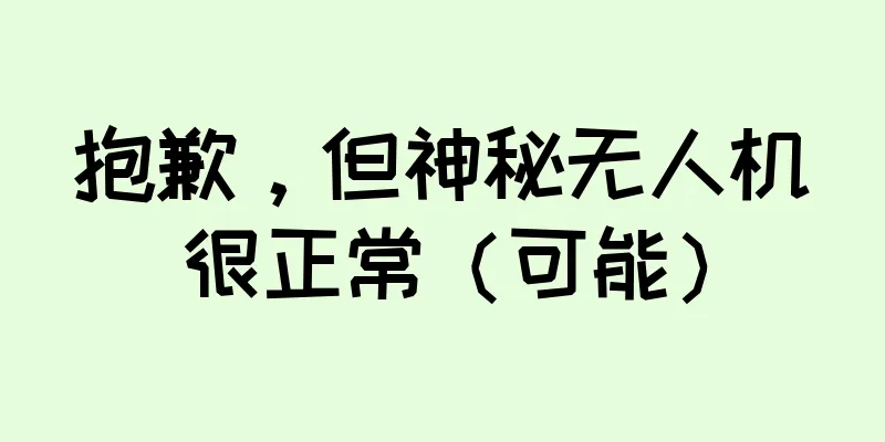 抱歉，但神秘无人机很正常（可能）