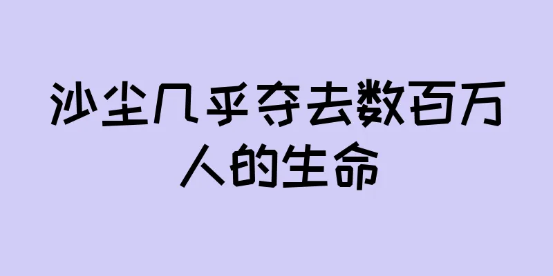 沙尘几乎夺去数百万人的生命