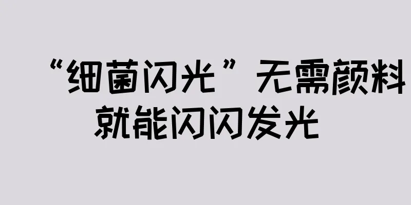 “细菌闪光”无需颜料就能闪闪发光