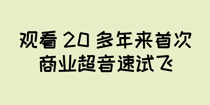 观看 20 多年来首次商业超音速试飞