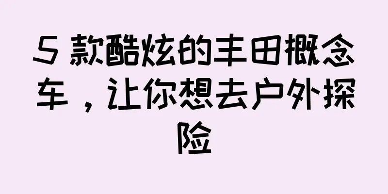 5 款酷炫的丰田概念车，让你想去户外探险