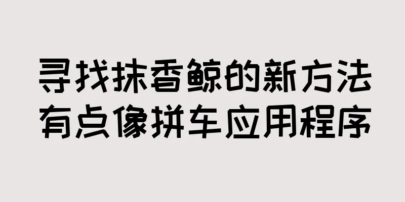 寻找抹香鲸的新方法有点像拼车应用程序