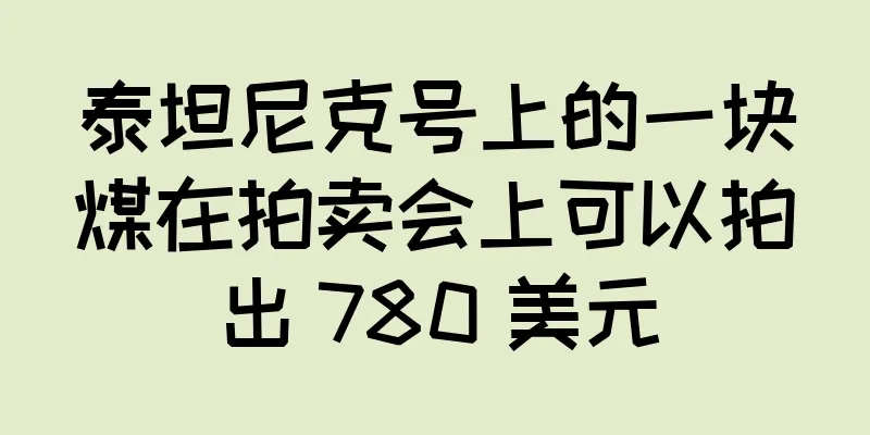 泰坦尼克号上的一块煤在拍卖会上可以拍出 780 美元