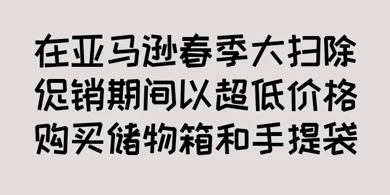 在亚马逊春季大扫除促销期间以超低价格购买储物箱和手提袋