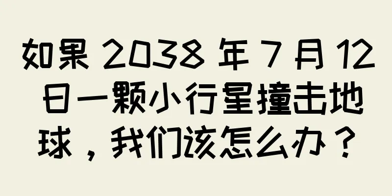 如果 2038 年 7 月 12 日一颗小行星撞击地球，我们该怎么办？