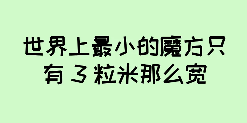 世界上最小的魔方只有 3 粒米那么宽