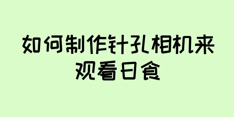 如何制作针孔相机来观看日食