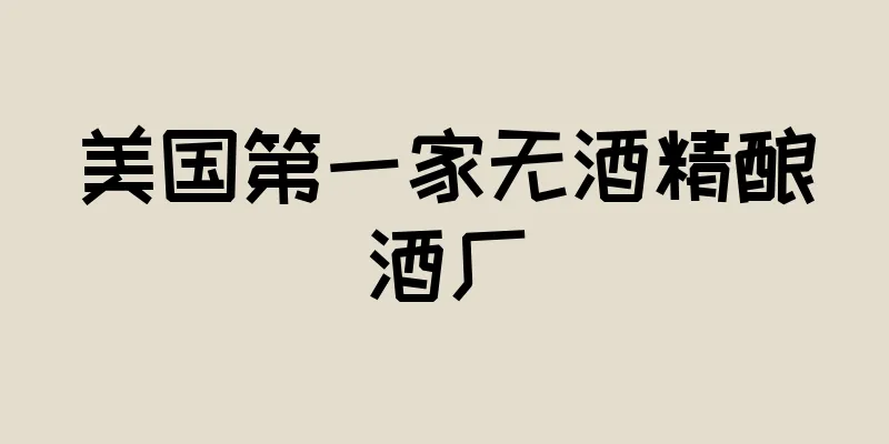美国第一家无酒精酿酒厂