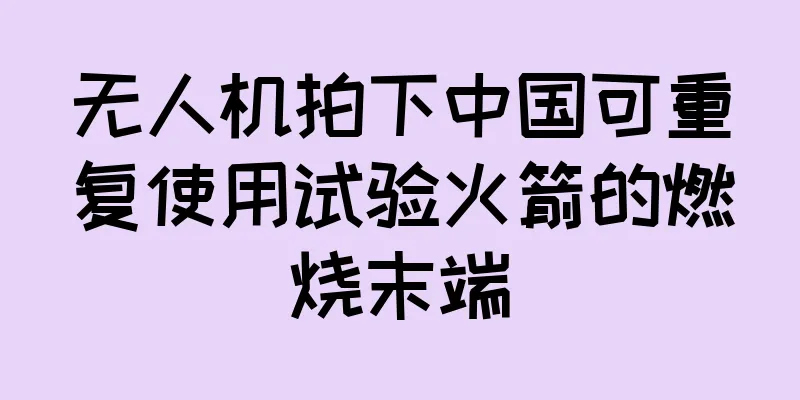 无人机拍下中国可重复使用试验火箭的燃烧末端