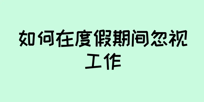 如何在度假期间忽视工作