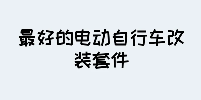 最好的电动自行车改装套件