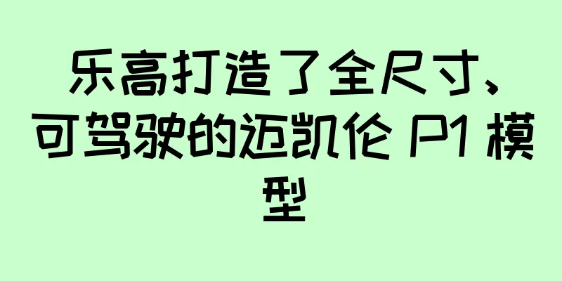 乐高打造了全尺寸、可驾驶的迈凯伦 P1 模型