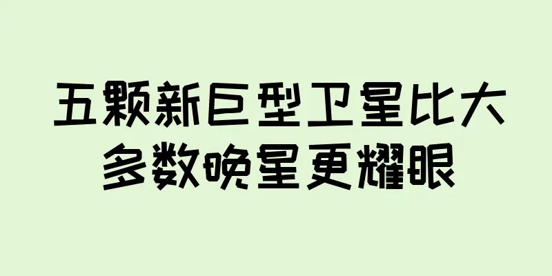 五颗新巨型卫星比大多数晚星更耀眼
