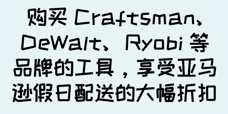 购买 Craftsman、DeWalt、Ryobi 等品牌的工具，享受亚马逊假日配送的大幅折扣