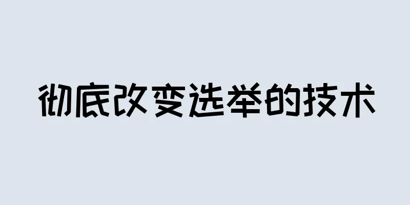 彻底改变选举的技术