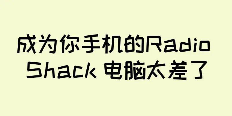 成为你手机的Radio Shack 电脑太差了