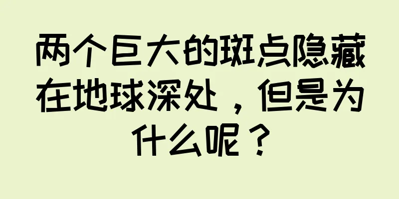 两个巨大的斑点隐藏在地球深处，但是为什么呢？