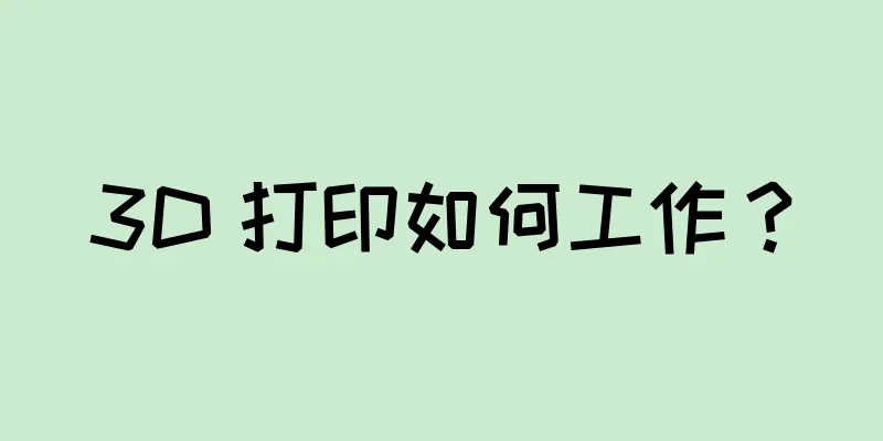 3D 打印如何工作？