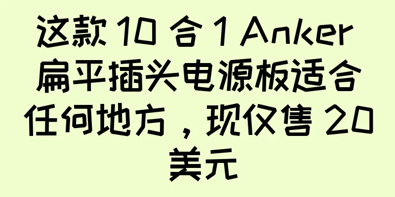 这款 10 合 1 Anker 扁平插头电源板适合任何地方，现仅售 20 美元