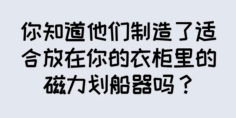 你知道他们制造了适合放在你的衣柜里的磁力划船器吗？